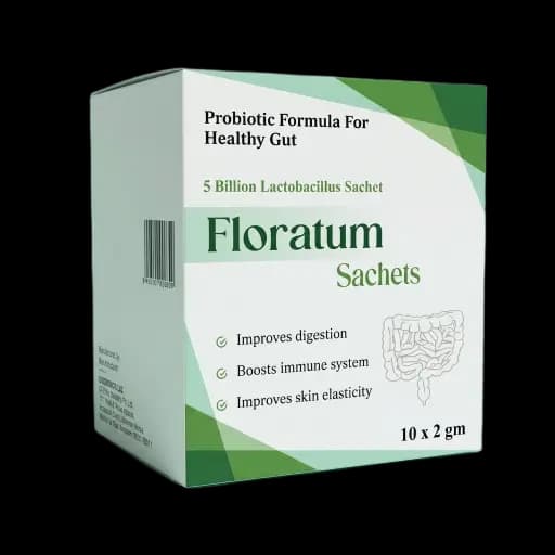 Floratum Sachet, probiotic & gut health, by Kegah Pharmaceuticals